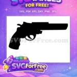 Free Black Revolver Free Silhouette Pulp Fiction Free SVG - Instant Download