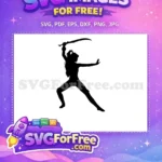 Free Sword Wielding Free Silhouette Mulan Movie Free SVG - Instant Download