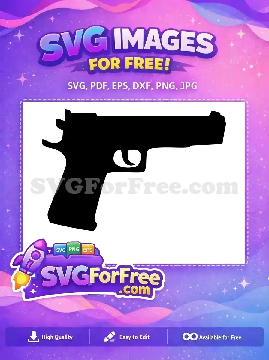 Free Black Pistol Free Silhouette Desert Eagle Free SVG
