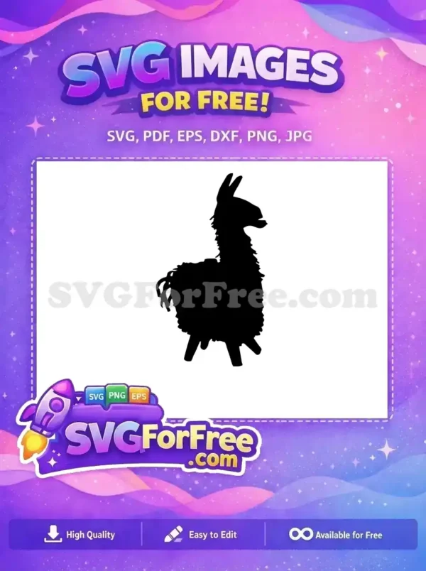 Free Llama Drama Silhouette Free Fortnite Battle Royale Free SVG