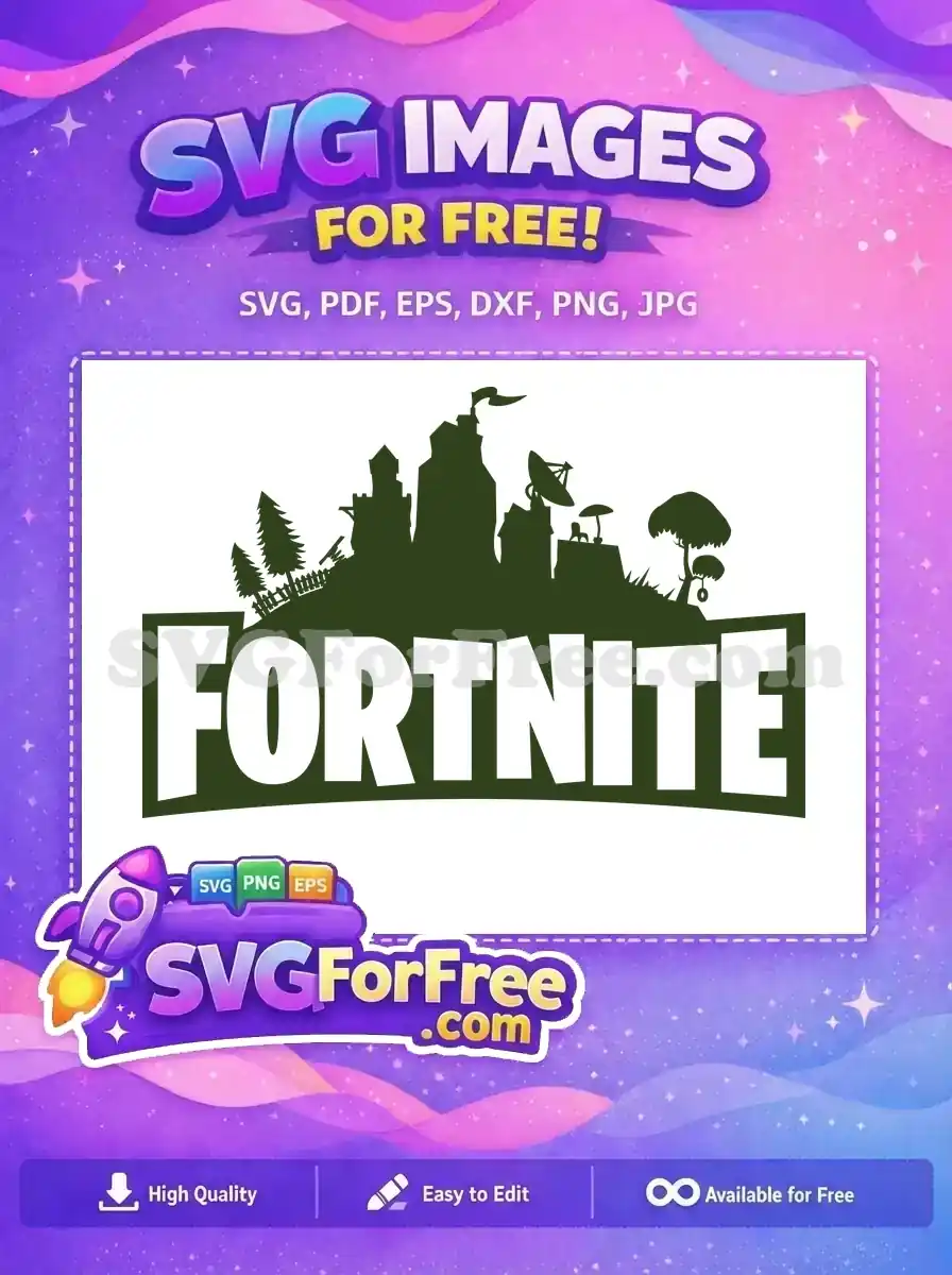 Free Green Landscape Free Castle Silhouette Fortnite Free SVG
