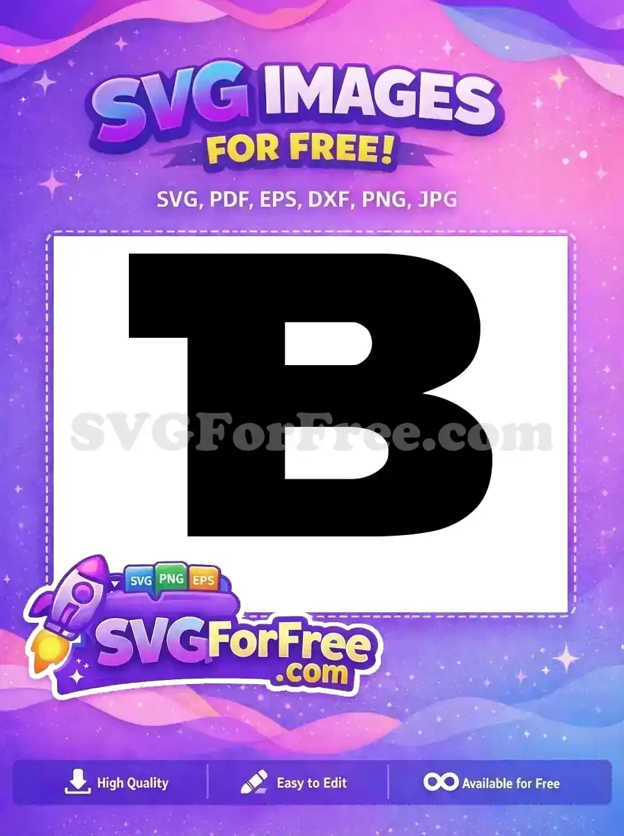 Free Black Letter B Free Sesame Street Free SVG