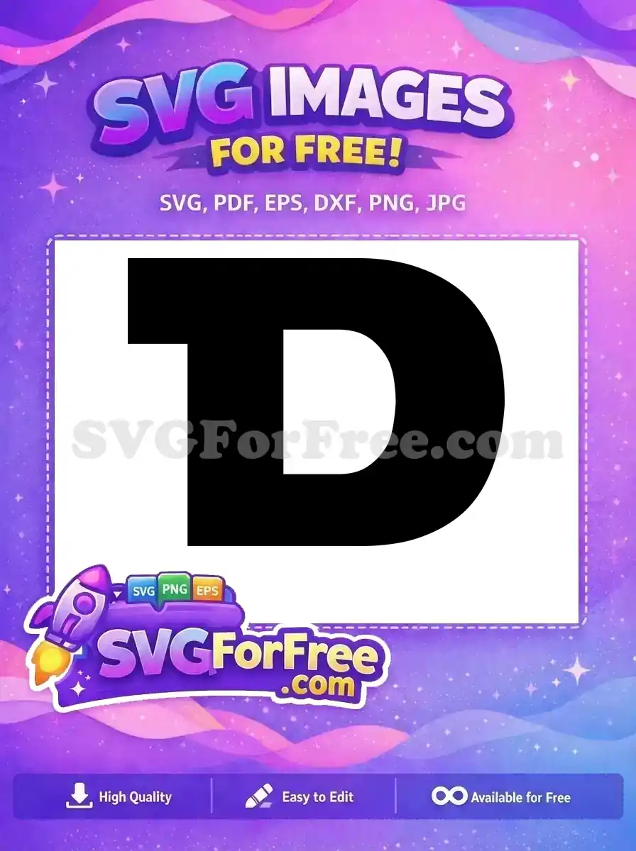Free Black TD Logo Free Initial Dune Free SVG