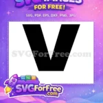 Free Minimalist Letter V Free Vector Initial V Free SVG - Instant Download