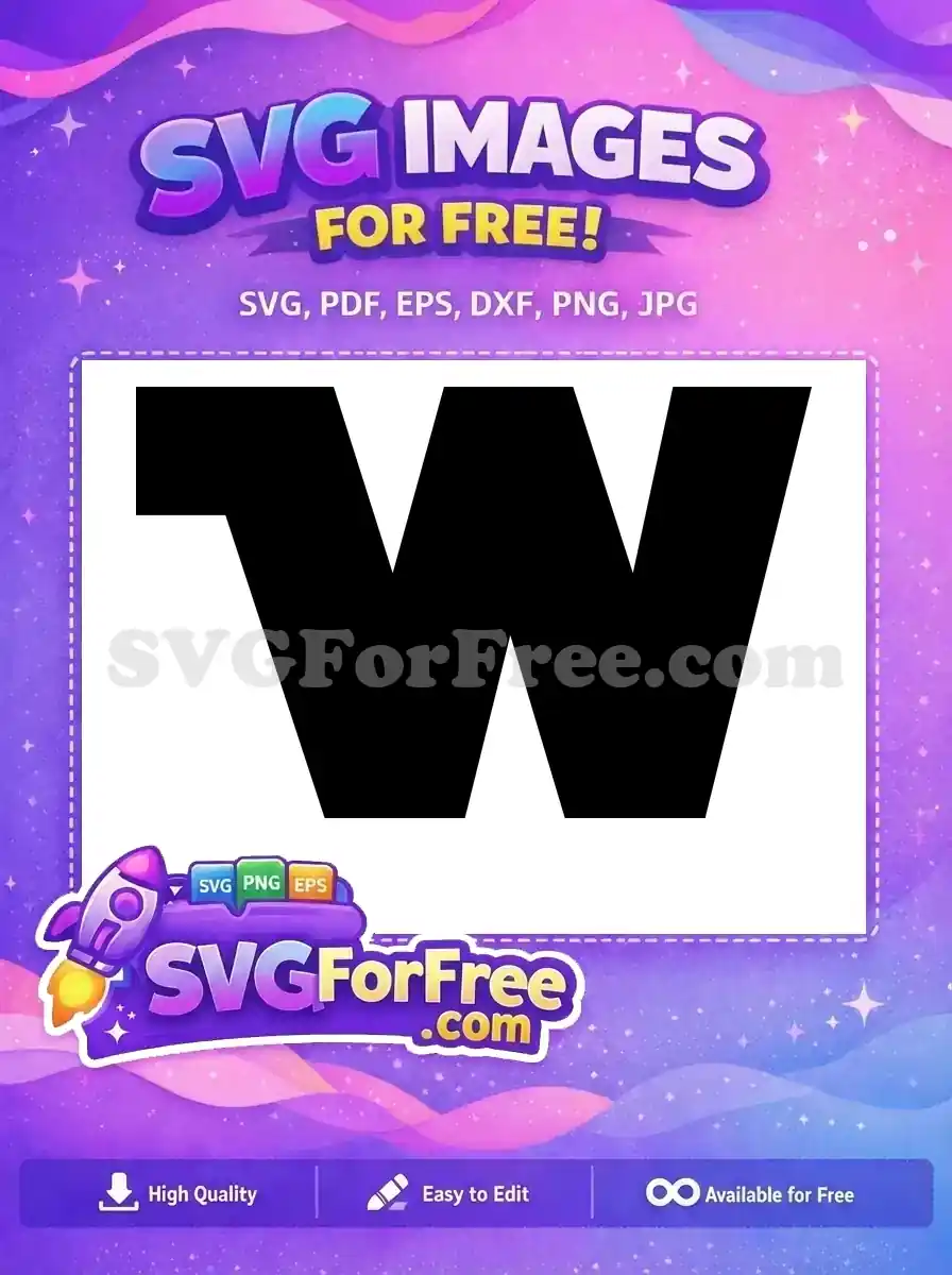 Free Letter W Free Initial Logo Warner Free SVG