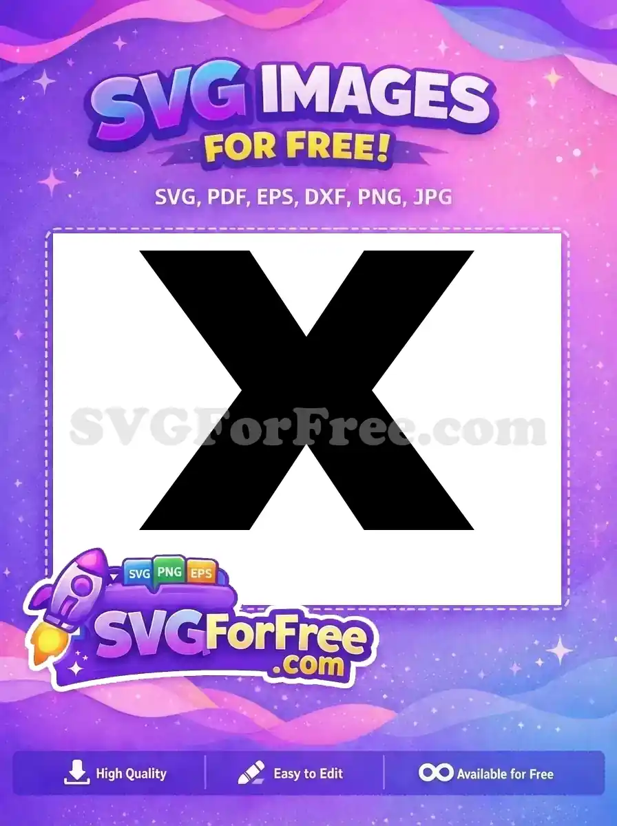 Free Letter X Free Alphabet Simple Style Free SVG