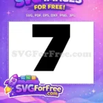 Free Number Seven Free Lucky Casino Number Free SVG - Instant Download