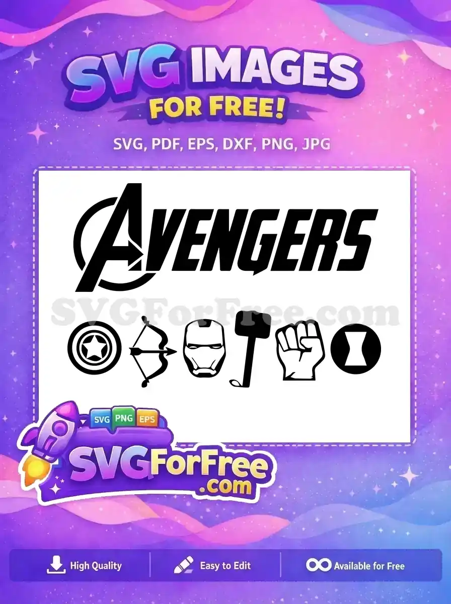 Free Superhero Team Free Avengers Characters Movie Free SVG