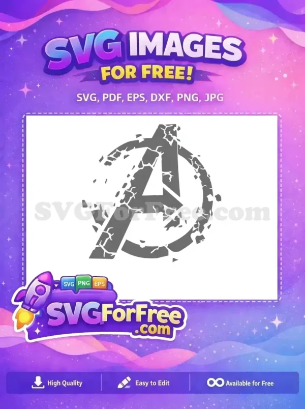 Free Cracked Symbol Free Avengers Distressed Logo Movie Free SVG Free Cracked Symbol Free Avengers Distressed Logo Movie Free SVG