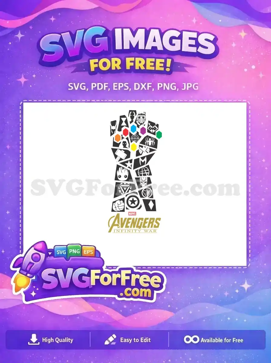 Free Infinity Stones Free Gauntlet Avengers Infinity War Free SVG
