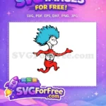 Free Blue Hair Free Red Suit Dr Seuss Free SVG - Instant Download