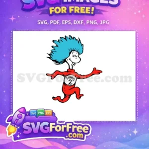 Free Blue Hair Free Red Suit Dr Seuss Free SVG