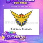 Free Yellow Star Free Red Circle Captain Marvel Free SVG - Instant Download