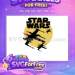 Free X-Wing Fighters Free Red Flames Star Wars Free SVG - Instant Download