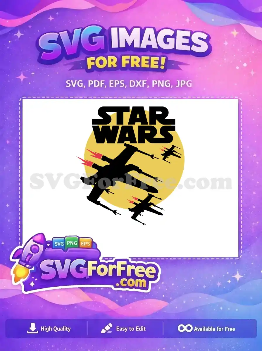Free X-Wing Fighters Free Red Flames Star Wars Free SVG