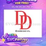 Free Red DD Logo Free Daredevil Symbol Movie Free SVG - Instant Download