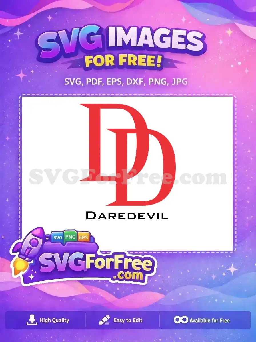 Free Red DD Logo Free Daredevil Symbol Movie Free SVG