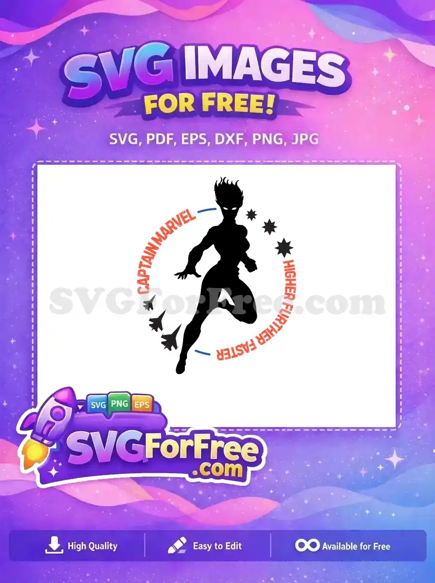 Free Captain Marvel Jets Free Higher Further Faster Movie Free SVG