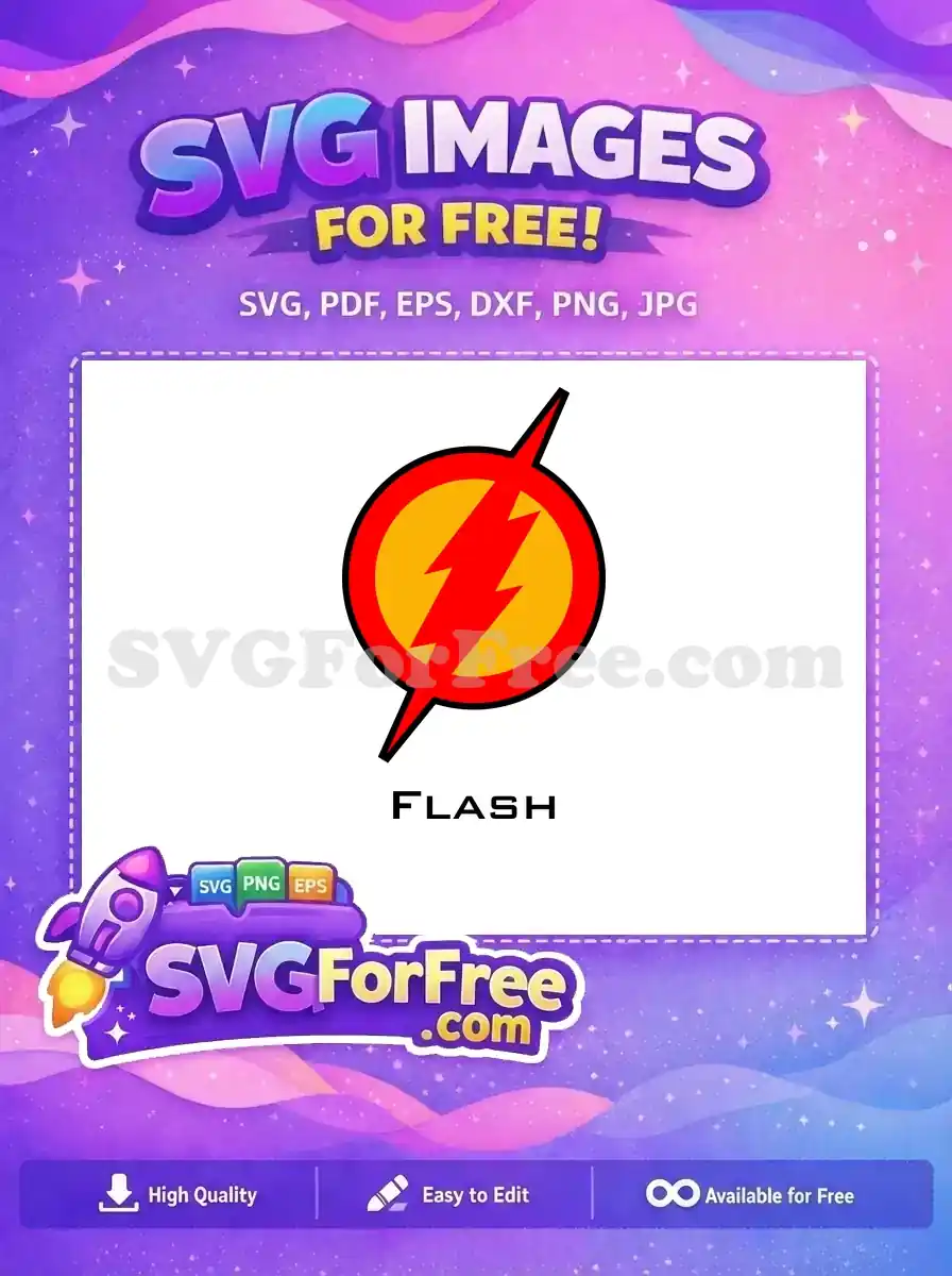 Free Red Lightning Free Yellow Circle Flash Free SVG 1
