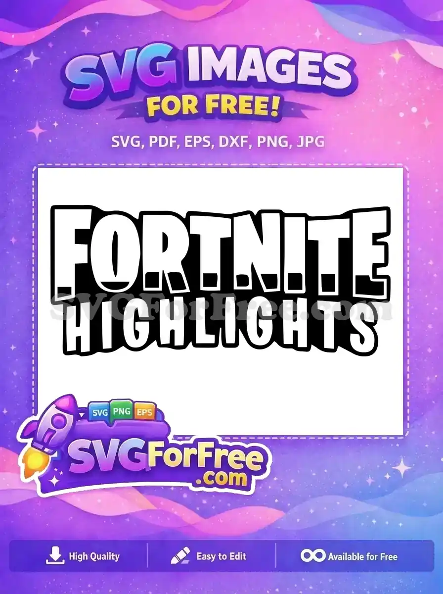 Free White Fortnight Free Highlights Game Free SVG