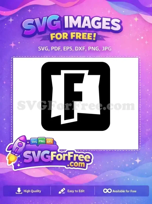 Free White Letter Free on Black Fortnite Free SVG