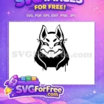 Free Black Kitsune Mask Free Dripping Ink Fortnite Free SVG 1 - Instant Download