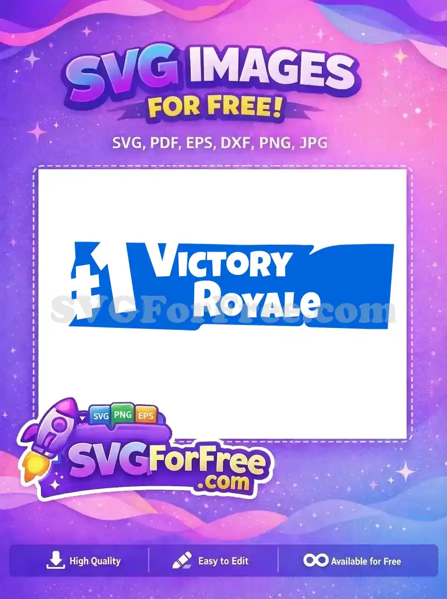 Free Number One Free White Letters Victory Royale Free SVG