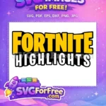 Free Yellow Letters Free Black Outline Fortnite Highlights Free SVG - Instant Download