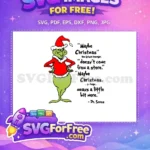 Free Winking Grinch Free Red Suit How The Grinch Free SVG - Instant Download