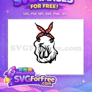 Free Angry Eyes Free Red Bandana Farm Animal Free SVG