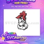 Free Polka Dot Bow Free Cute Chicken Farm Free SVG - Instant Download