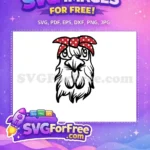 Free Chicken Red Bandana Free Farm Animal Design Free SVG - Instant Download
