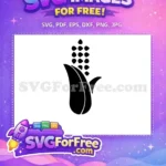 Free Line Art Free Farm Tractor Silhouette Free SVG - Instant Download