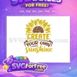 Free Golden Sunflower Free Create Sunshine Farm Free SVG 2 - Instant Download
