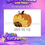 Free Sunflower Details Free Happy Fall Free Farm SVG - Instant Download