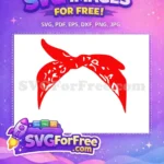 Free Red Bandana Head Free Farm Design Bandana Free SVG - Instant Download
