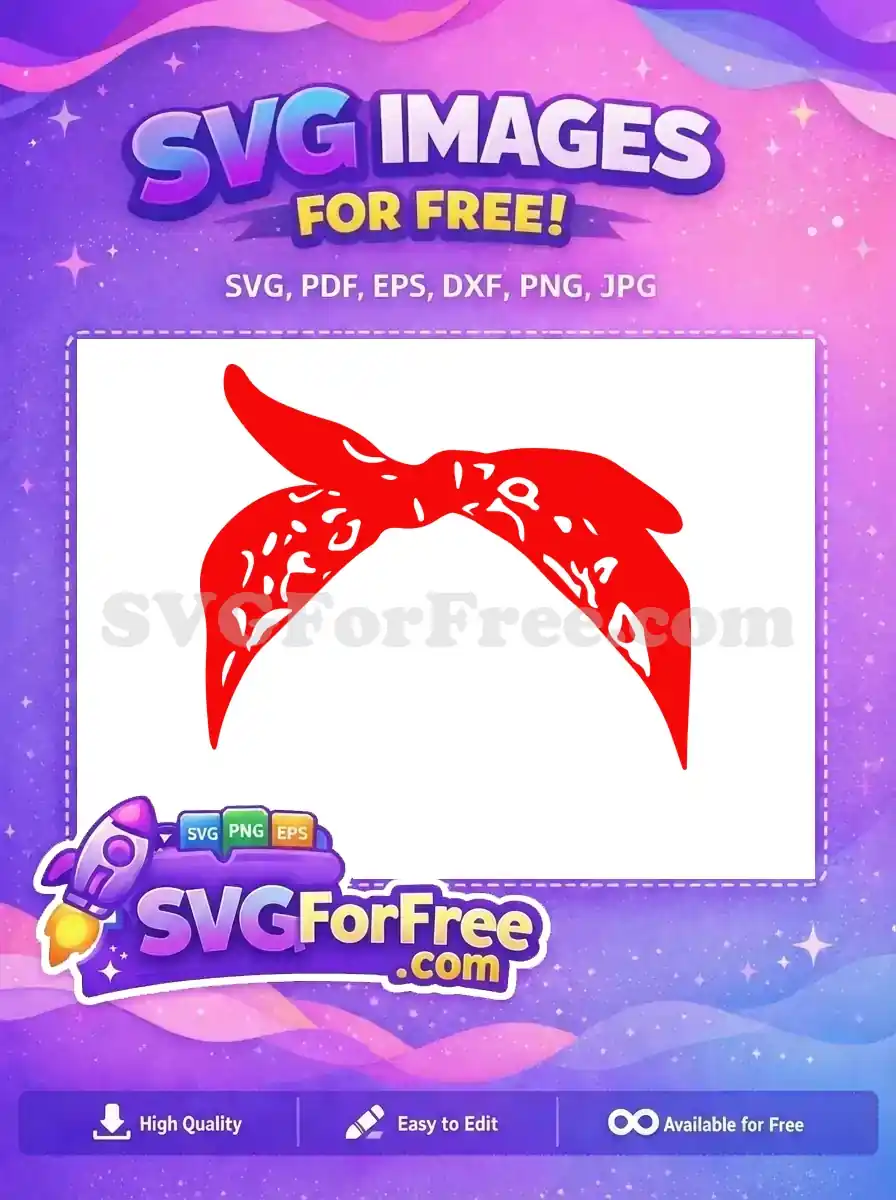 Free Red Bandana Head Free Farm Design Bandana Free SVG