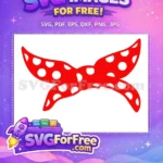 Free Red Polka Dot Free Farm Hair Accessory Free SVG - Instant Download
