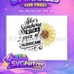Free Sunflower Graphic Free Sunshine Hurricane Quote Free SVG - Instant Download