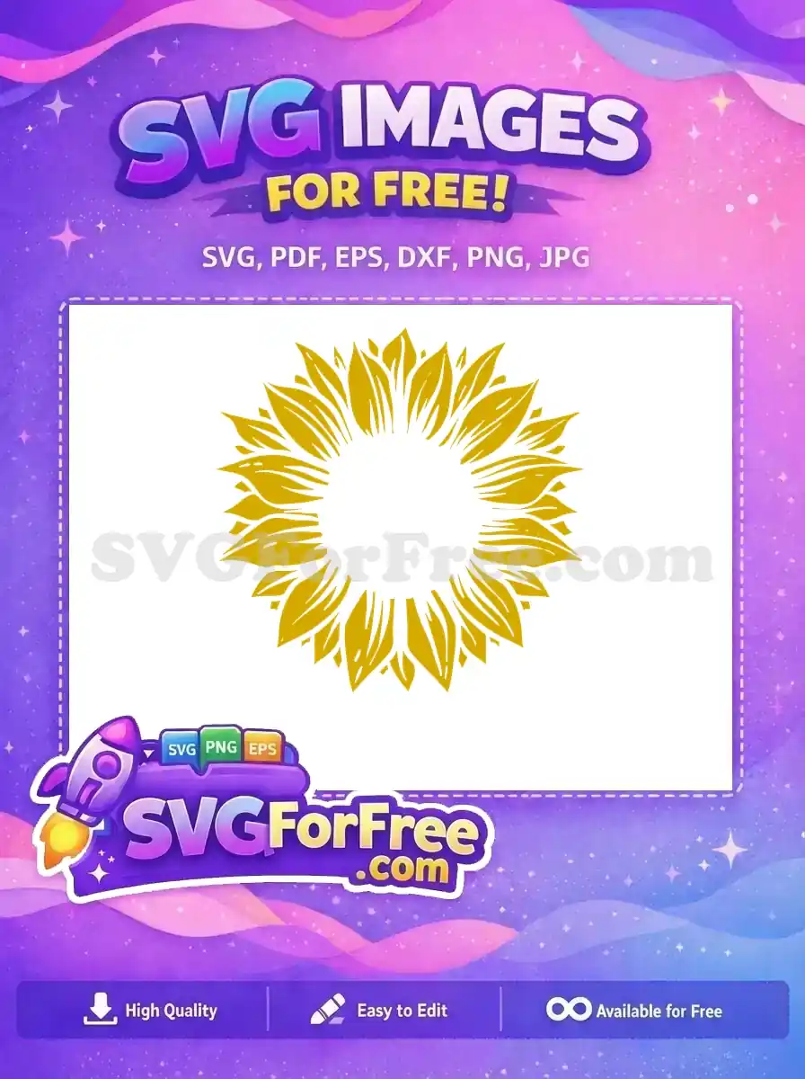Free Golden Sunflower Free Farm SVG Cut File Free SVG