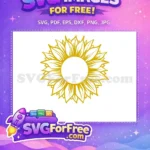 Free Golden Sunflower Free Farm Style Flower Free SVG 2 - Instant Download