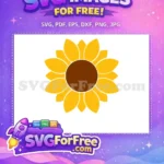 Free Yellow Petals Free Brown Center Farm Free SVG 2 - Instant Download