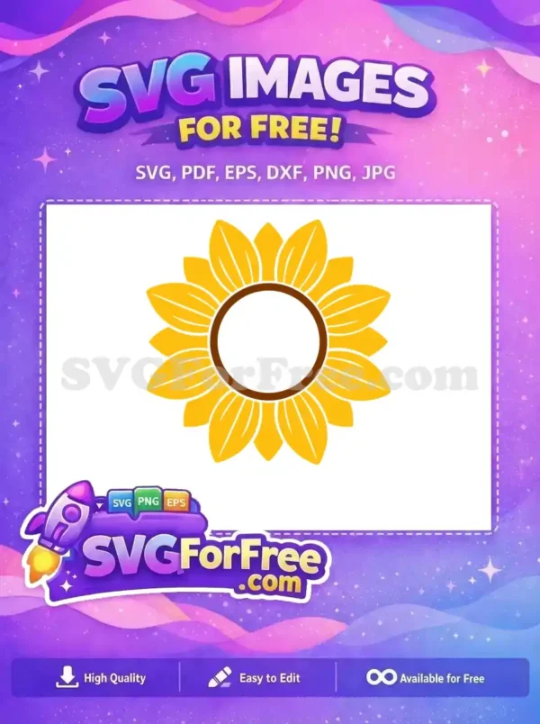 Free Yellow Petals Free Brown Center Farm Free SVG 3