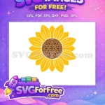 Free Yellow Petals Free Brown Mandala Farm Free SVG - Instant Download