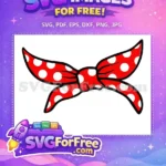 Free Polka Dot Bow Free Red Headband Farm Free SVG - Instant Download