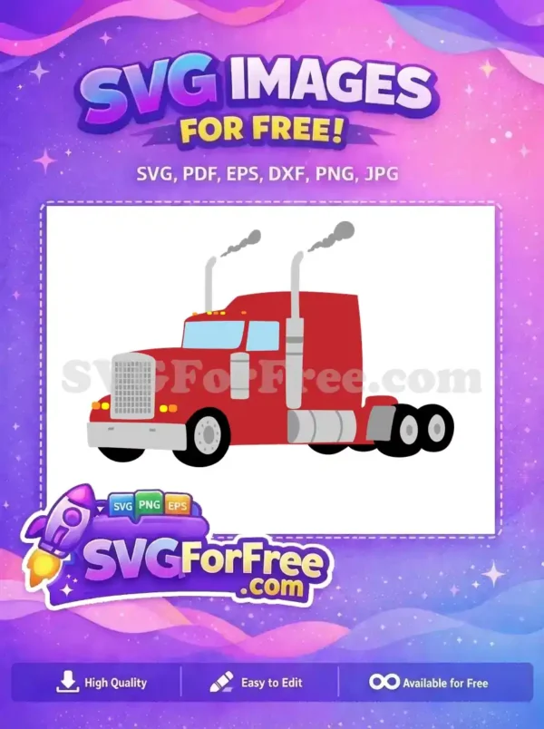 Free Red Truck Farm Free Smoke Detail Free SVG