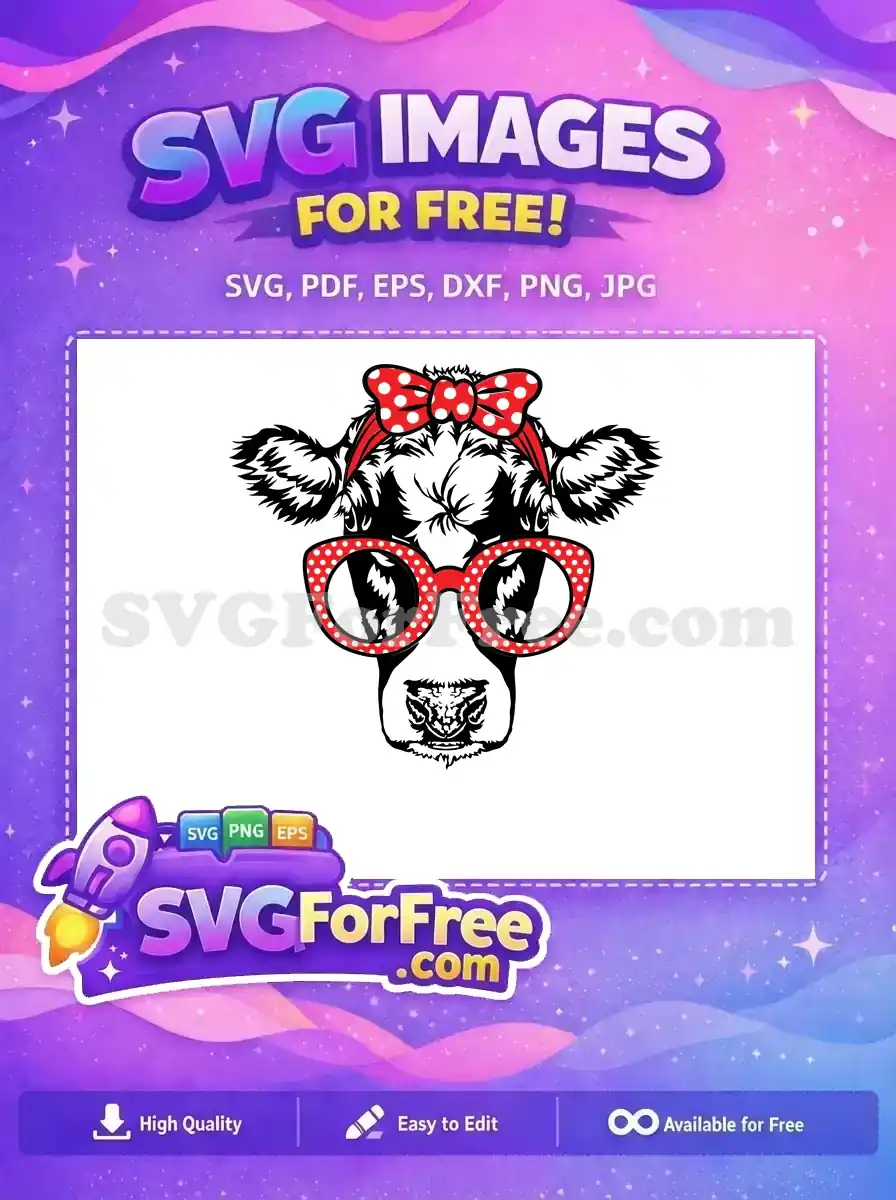 Free Polka Dot Bow Free Glasses Ladybug Free SVG