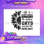 Free Sunflower Text Farm SVG Free Motivational Quote Free SVG - Instant Download