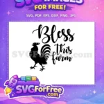 Free Farm Silhouette Free Black and White Farm Free SVG 2 - Instant Download
