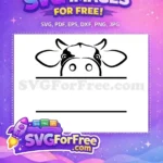 Free Cow Face Free Farm SVG Funny Free SVG - Instant Download